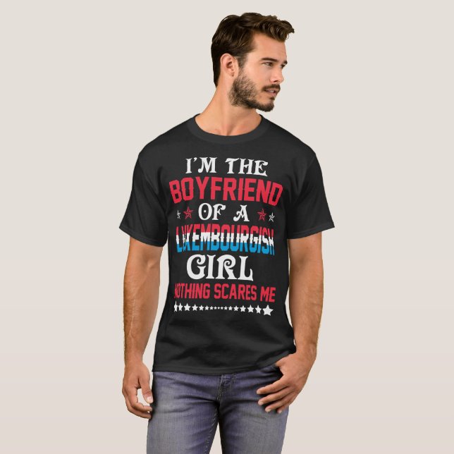 T-shirt Ami de cadeau luxembourgeois de Valentine de fille (Devant entier)
