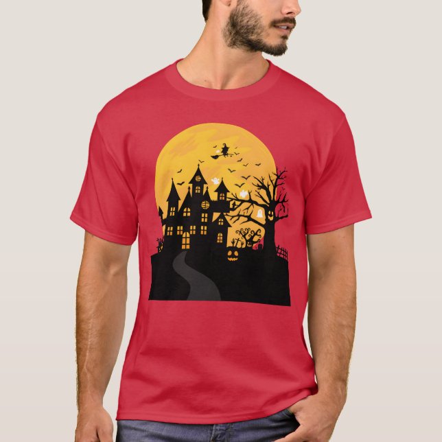 T-shirt ami de la maison halloween effrayant (Devant)