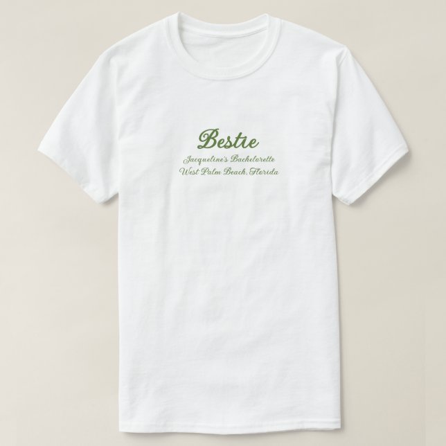 T-shirt Ami Groupe Green Beige Bach (Design devant)
