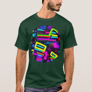 T-shirt ami néon de soirée vintage années 80