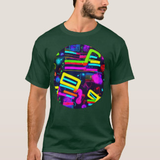 T-shirt ami néon de soirée vintage années 80