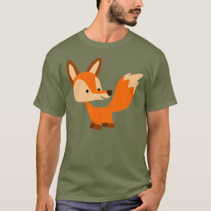 T-shirt amical mignon de Fox de bande dessinée