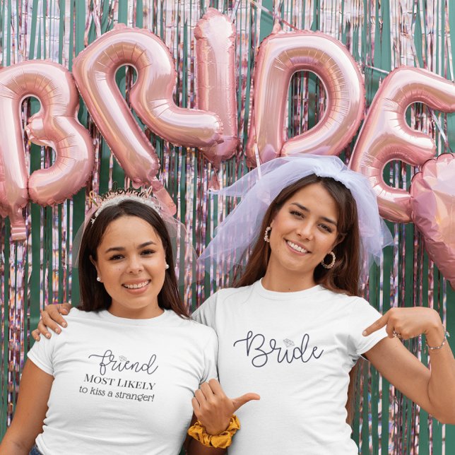 T-shirt Amie de la mariée personnalisée le plus susceptibl (Créateur téléchargé)