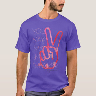 T-shirt Amie rétro col V John Lennon Dreamer pour femmes