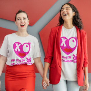 T-shirt Amies Pas de Règles Pas de Jugement Galentine's Fe