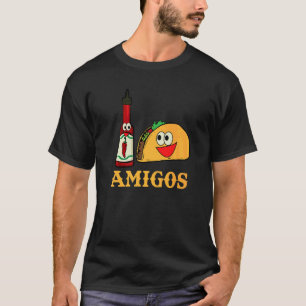 T-shirt Amigos Taco Et Sauce Chaude Meilleurs Amis Taco Ép
