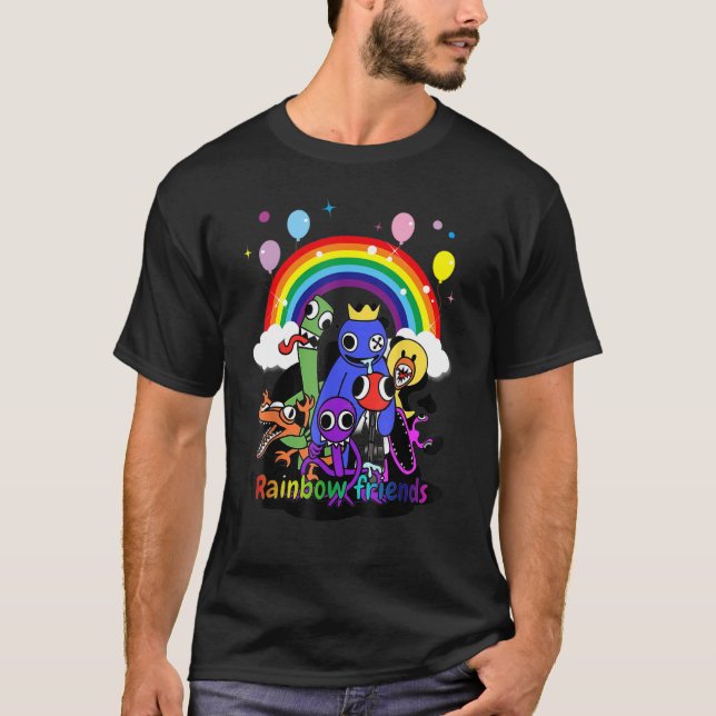 T-shirt Amis Arc-En-Ciel Anniversaire Pour Enfants Et Adul (Devant)