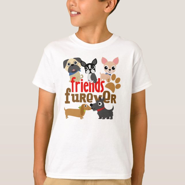 T-shirt Amis Chiens Furever Chiens Chiens Chiens Chiens Ch (Devant)