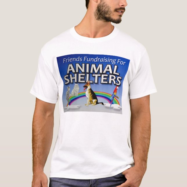 T-shirt Amis collectant des fonds pour des refuges pour (Devant)