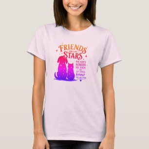 T-shirt Amis comme des étoiles Chat et chien Inspirationne