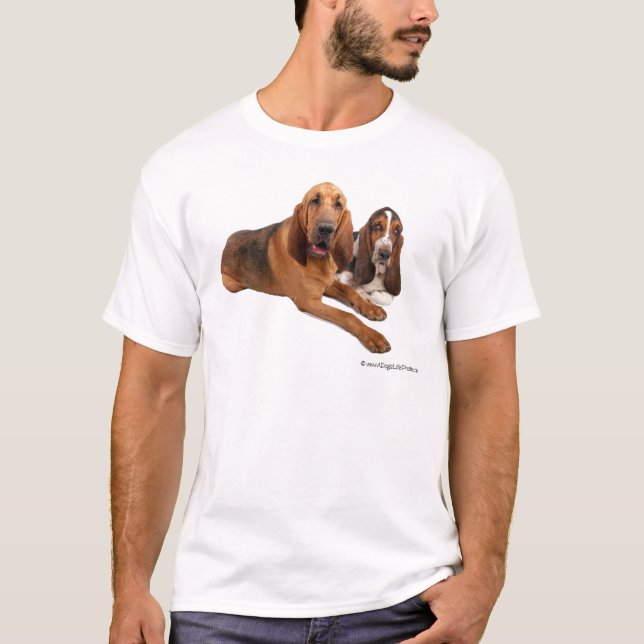 T-shirt Amis de basset et de limier (Devant)