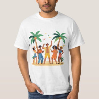 T-shirt Amis de la fête tropicale de plage Célébration d'é