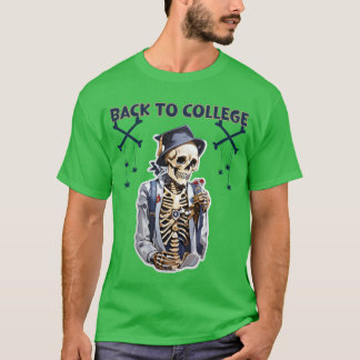 T-shirt amis de l'universitaire squelette