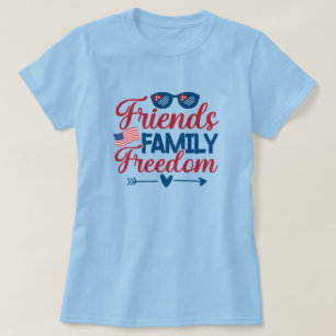 T-shirt amis, famille et liberté