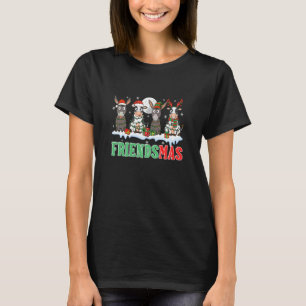 T-shirt Amis Groupe Noël Père Noël Renne Elfe Mules Vaches