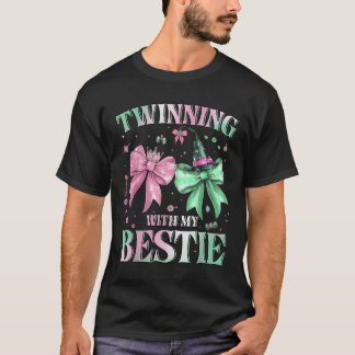 T-shirt Amis Jumelant Avec Mon Bestie Drôle Amis Spir