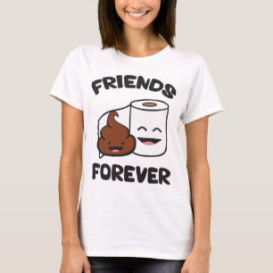 T-shirt Amis pour toujours - dunette et petit pain de