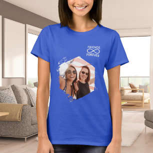 T-shirt Amis pour toujours infinité noms photo royal bleu
