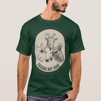 T-shirt Amis végétariens Pas de nourriture Végétarien Chèv