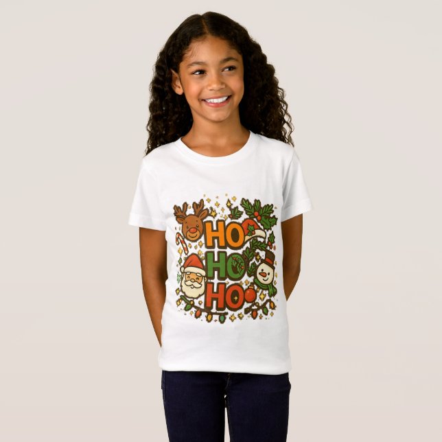 T-Shirt AMITA | HO HO HO Holiday Crew Tee (Devant entier)