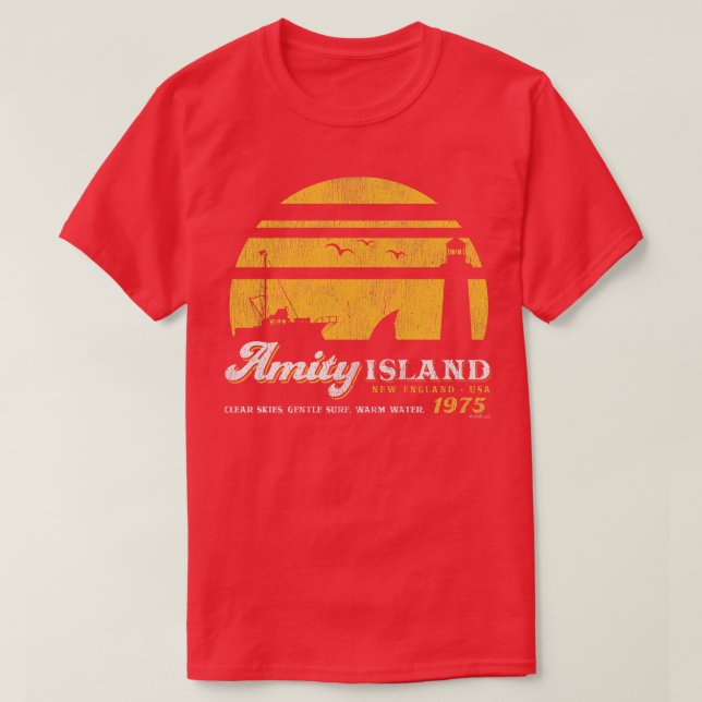 T-shirt Amity Island Sunset Worldwide Universal UCS LLC (Design devant)