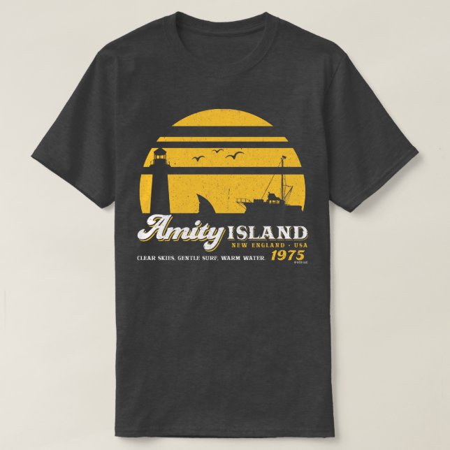 T-shirt Amity Island Worn Universal UCS LLC (Design devant)