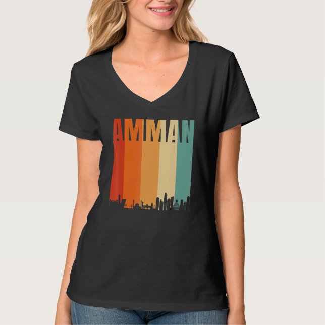 T-shirt Amman Skyline (Devant)