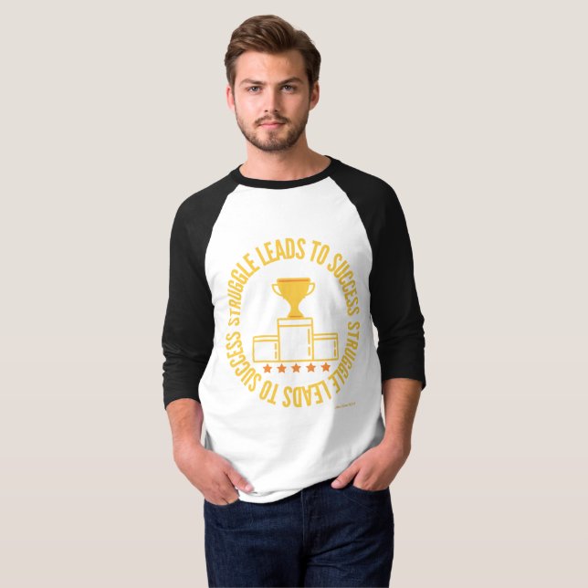 T-shirt Ammo Apparel USA Lutte pour le succès Hommes Ragla (Devant entier)