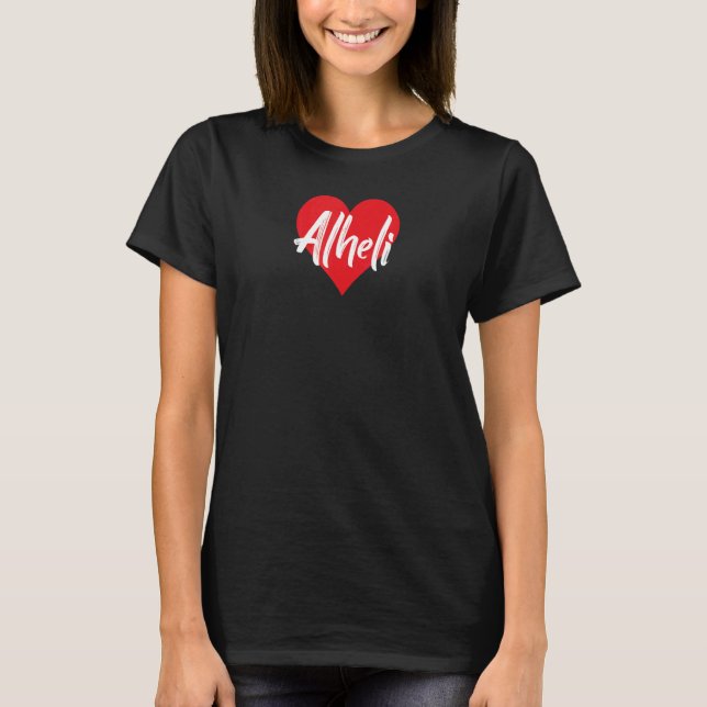 T-shirt Amo A Alheli Primer Nombre Yo Corazón (Devant)