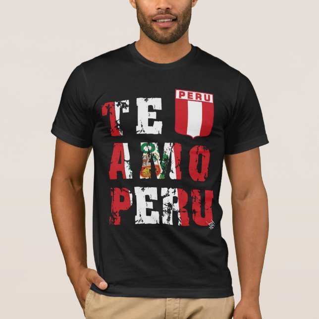 T-shirt AMO Pérou - de Te étiquette InKa1821 (Devant)
