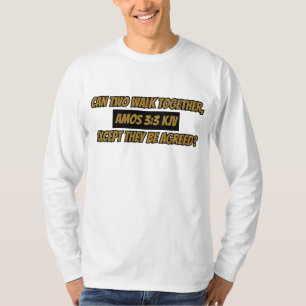 T-shirt Amos 3:3 KJV Bible Verse Écriture Hommes