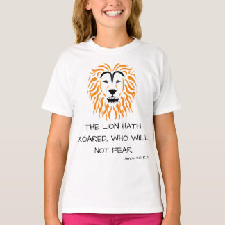 T-shirt Amos 3:8 KJV Bible Scripture Verse Girl