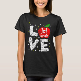 T-shirt Amour 1ère année Apple drôle Retour à l'école ense
