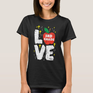 T-shirt Amour 3e année Apple Troisième Premier Jour De Ren
