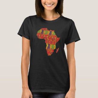 T-shirt Amour Afrique Terre Africaine Carte Fierté Histoir