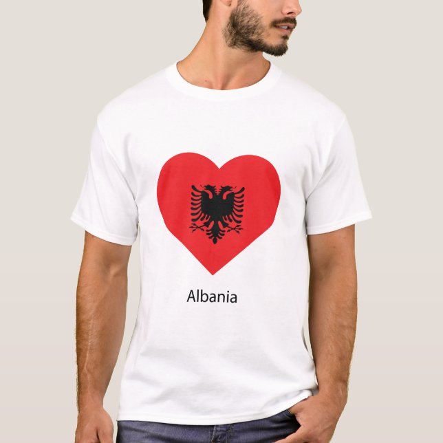 T-shirt Amour Albanie (Devant)