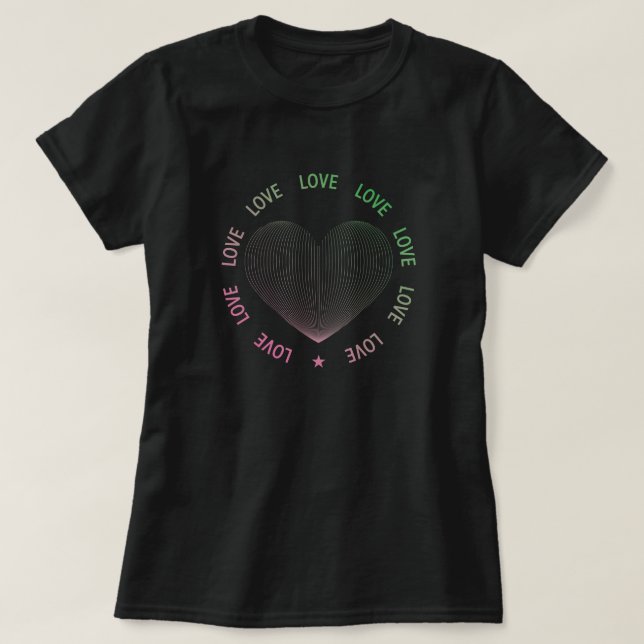 T-shirt Amour Amour Amour (Design devant)
