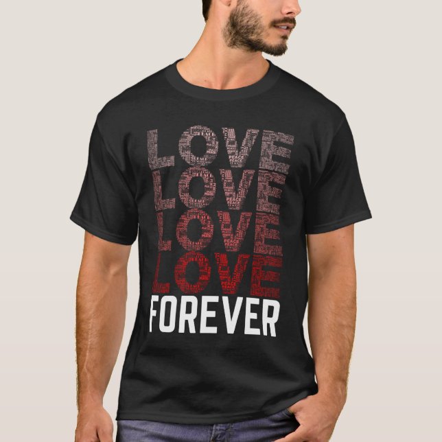 T-shirt Amour, Amour, Amour, Amour Pour toujours #mensfash (Devant)
