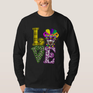 T-shirt Amour amusant Mardi Gras Dalmatien Chien Papa Chie