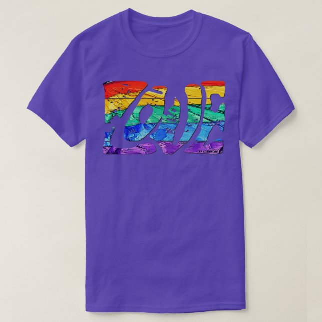 T-shirt Amour arc-en-ciel (Design devant)