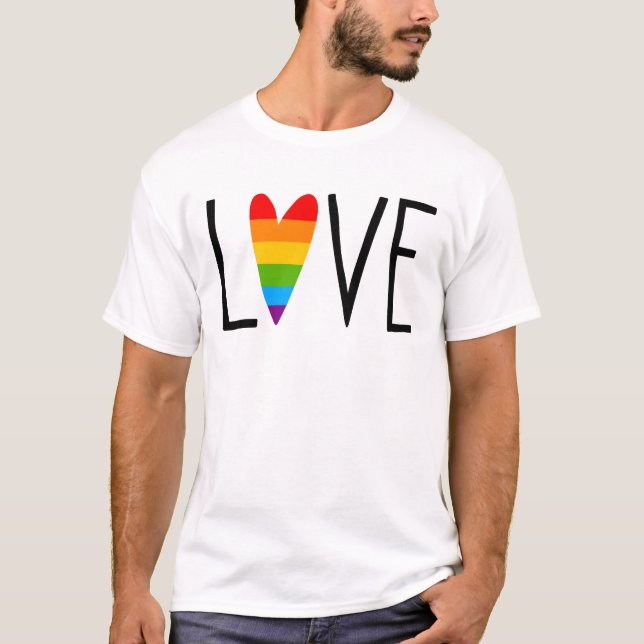 T-shirt Amour arc-en-ciel (Devant)