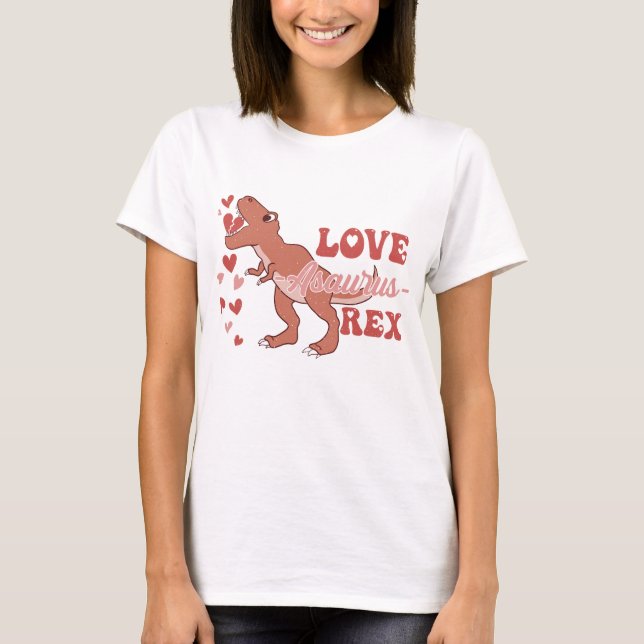 T-shirt Amour-Asaurus Rex drôle (Devant)