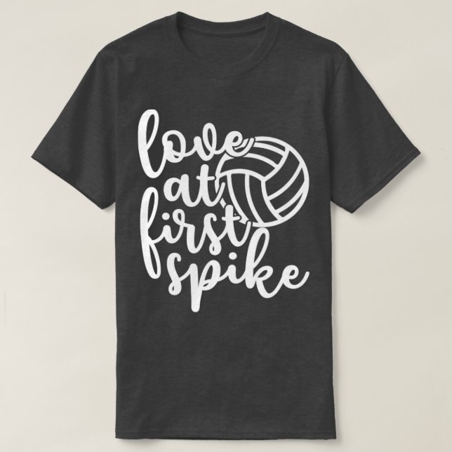 T-shirt Amour Au Premier Spike Volleyball1 (Design devant)
