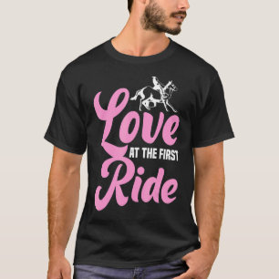 T-shirt Amour Au Premier Tour Circuit De Course Cheval De