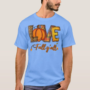 T-shirt Amour Automne Yall Automne Saison Empreinte de léo