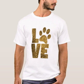 T-SHIRT AMOUR AVEC EMPREINTE DE PATE EN GLAM GOLD