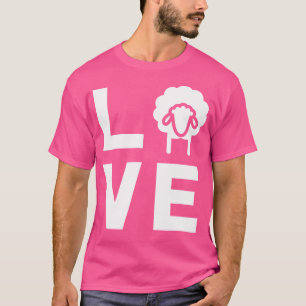 T-shirt Amour Avec Le Mouton Drôle Mouton Louveur