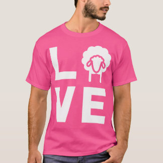 T-shirt Amour Avec Le Mouton Drôle Mouton Louveur