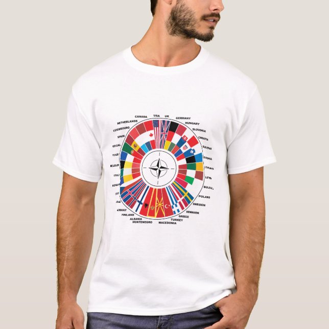 T-SHIRT AMOUR AVEC PAYS DE L'OTAN (Devant)