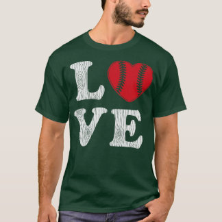T-shirt Amour Baseball Vintage Look Texte Baseball Lover G